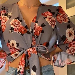 WIDE SLEEVE CROP TOP FROM TORONTO BOUTIQUE